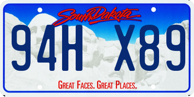 SD license plate 94HX89