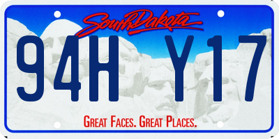 SD license plate 94HY17