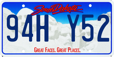 SD license plate 94HY52