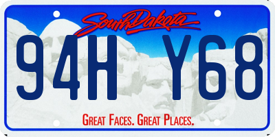 SD license plate 94HY68