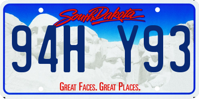 SD license plate 94HY93