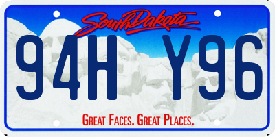 SD license plate 94HY96