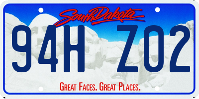 SD license plate 94HZ02