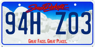 SD license plate 94HZ03