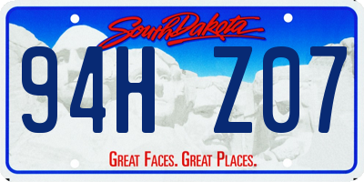 SD license plate 94HZ07