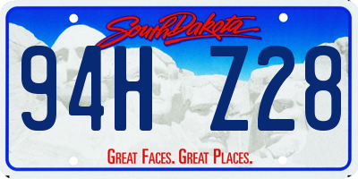 SD license plate 94HZ28