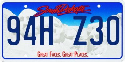 SD license plate 94HZ30