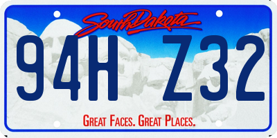 SD license plate 94HZ32
