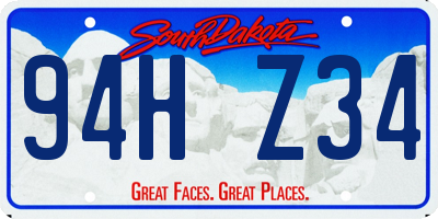 SD license plate 94HZ34