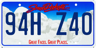 SD license plate 94HZ40
