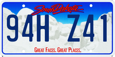 SD license plate 94HZ41