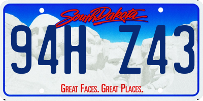 SD license plate 94HZ43