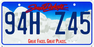 SD license plate 94HZ45