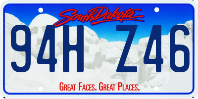 SD license plate 94HZ46