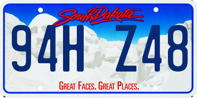SD license plate 94HZ48