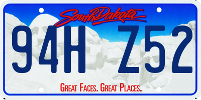 SD license plate 94HZ52