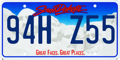 SD license plate 94HZ55