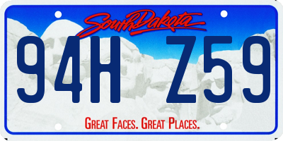 SD license plate 94HZ59