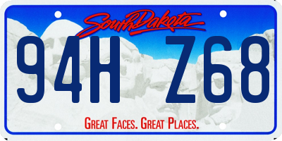 SD license plate 94HZ68