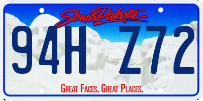 SD license plate 94HZ72