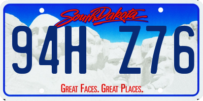 SD license plate 94HZ76