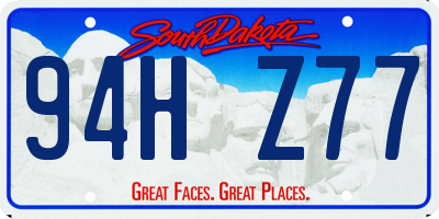 SD license plate 94HZ77