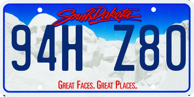 SD license plate 94HZ80