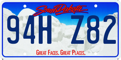 SD license plate 94HZ82