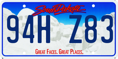 SD license plate 94HZ83