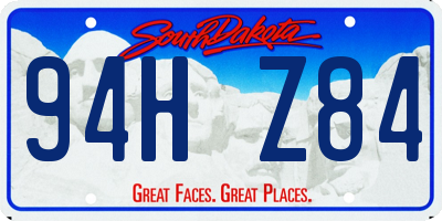 SD license plate 94HZ84