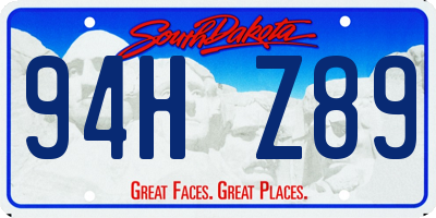 SD license plate 94HZ89