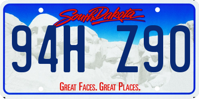 SD license plate 94HZ90