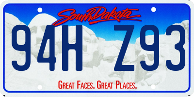 SD license plate 94HZ93