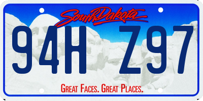 SD license plate 94HZ97