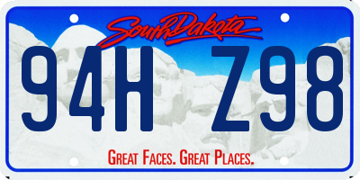 SD license plate 94HZ98