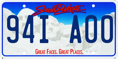 SD license plate 94IA00