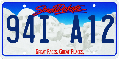 SD license plate 94IA12