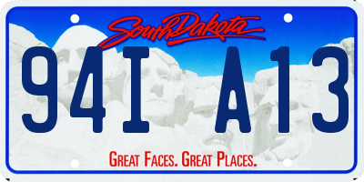 SD license plate 94IA13