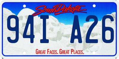 SD license plate 94IA26
