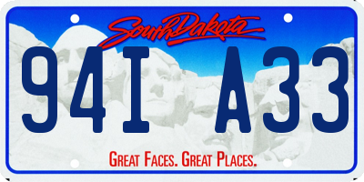 SD license plate 94IA33