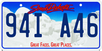 SD license plate 94IA46
