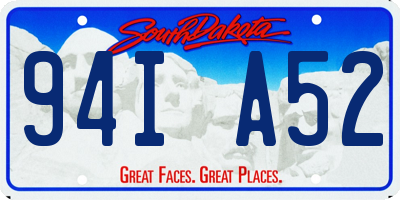 SD license plate 94IA52