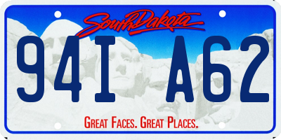 SD license plate 94IA62