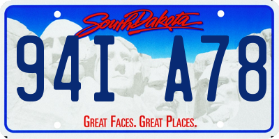 SD license plate 94IA78