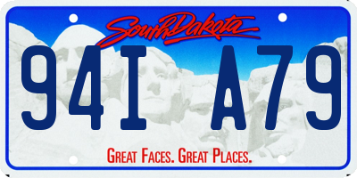 SD license plate 94IA79