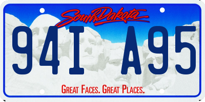 SD license plate 94IA95