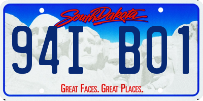 SD license plate 94IB01