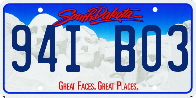 SD license plate 94IB03