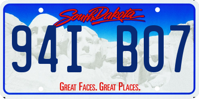 SD license plate 94IB07