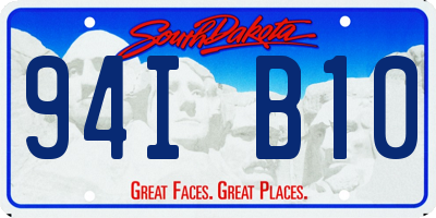 SD license plate 94IB10